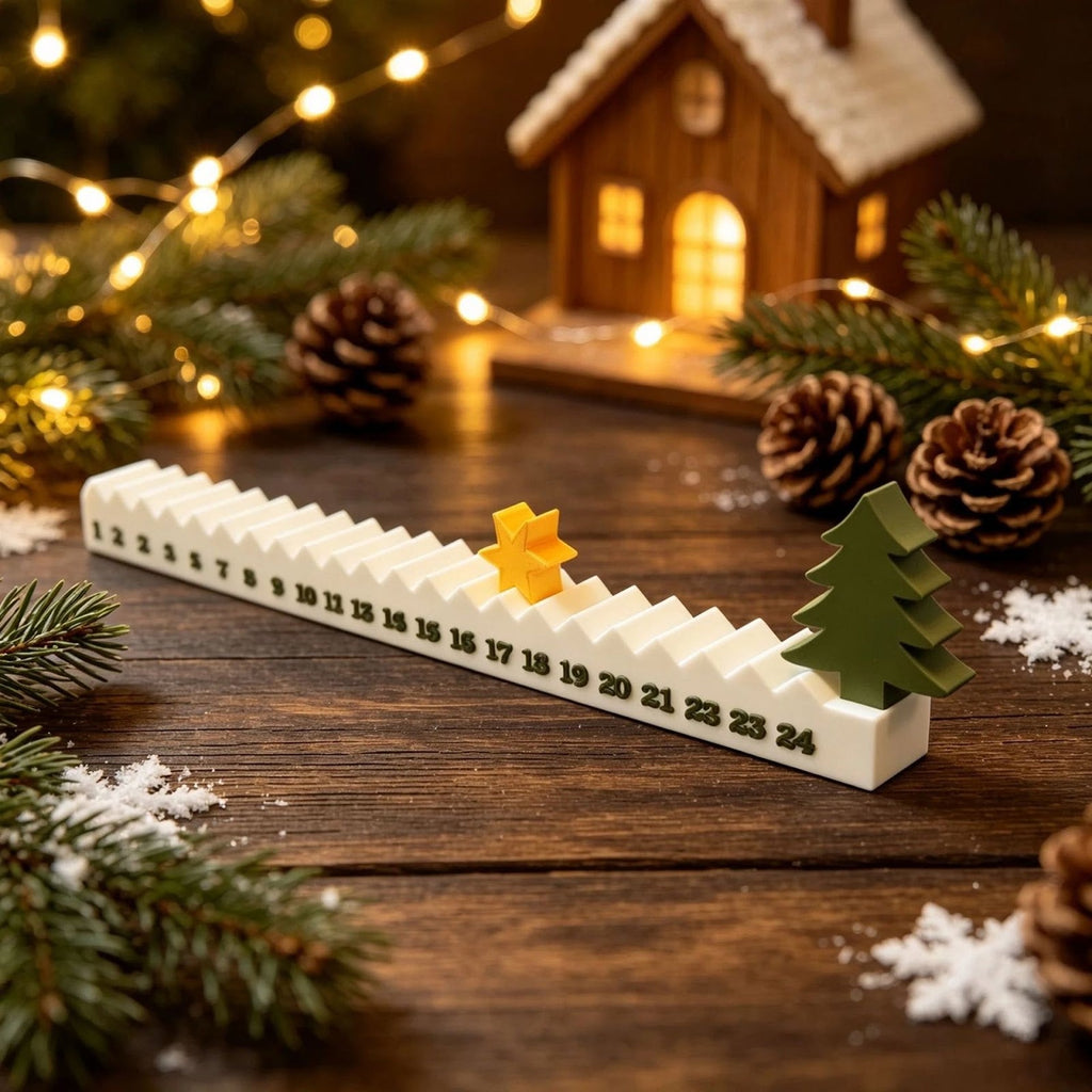 Christmas Advent Calendar made of PLA, table decoration