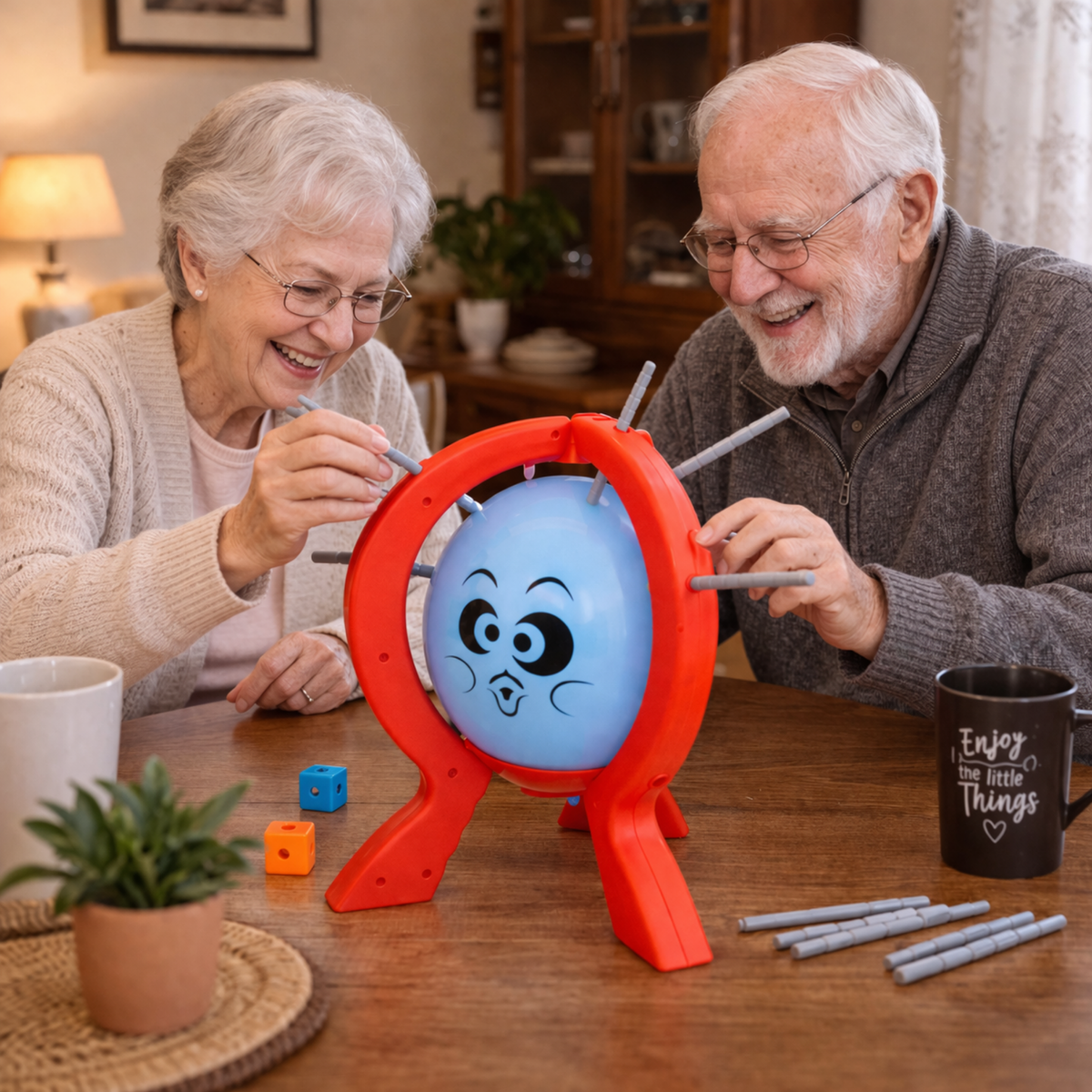Balloon Popping Party Game Set – Exciting Family Social Board Game with Sticks Interactive Fun Challenge