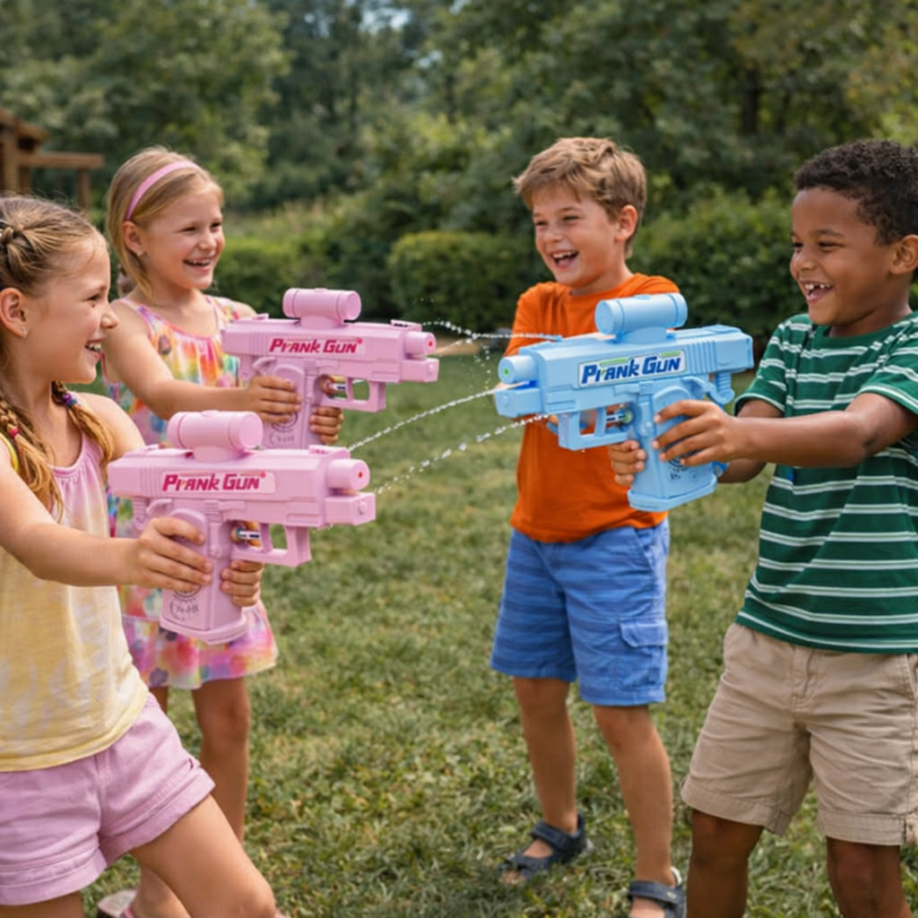 Outdoor Summer 2-Way Squirt Gun – Press & Spray Water Toy for Reverse Splash Prank, Stress Relief, and Exciting Water Fights