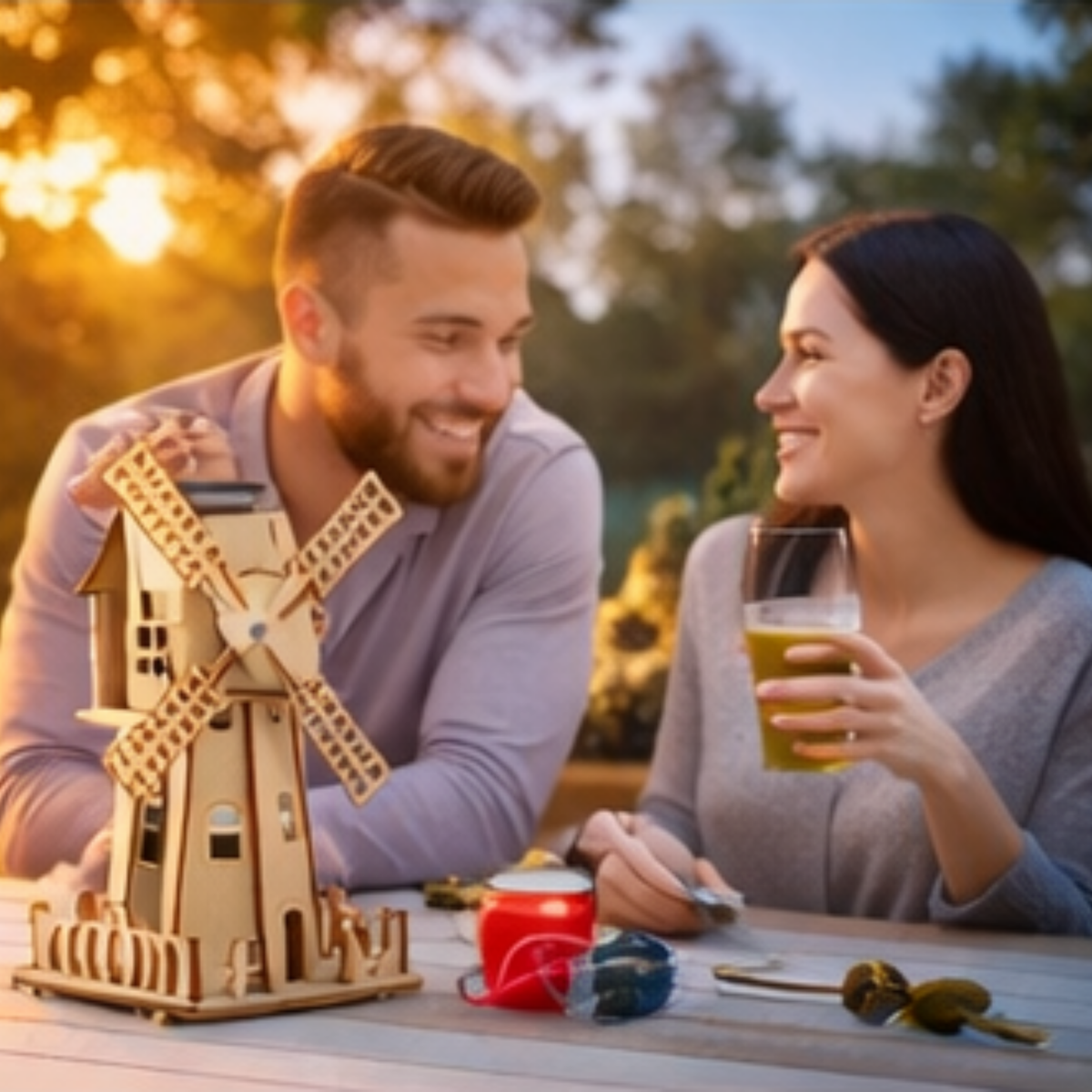 Solar Windmill Puzzle STEM Kit – 3D DIY Physics Educational Toy with Solar Power Technology Experiment for Kids Learning