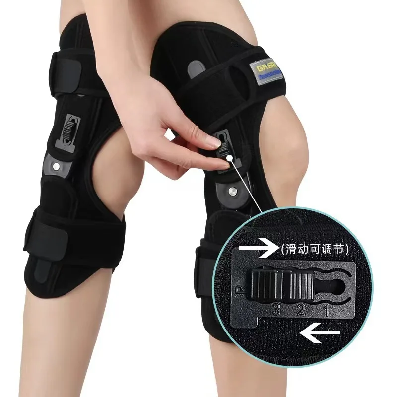 Adjustable Spring Knee Brace Support - Joint Stabilizer with Rebound Power, Pain Relief Protection for Walking and Sports