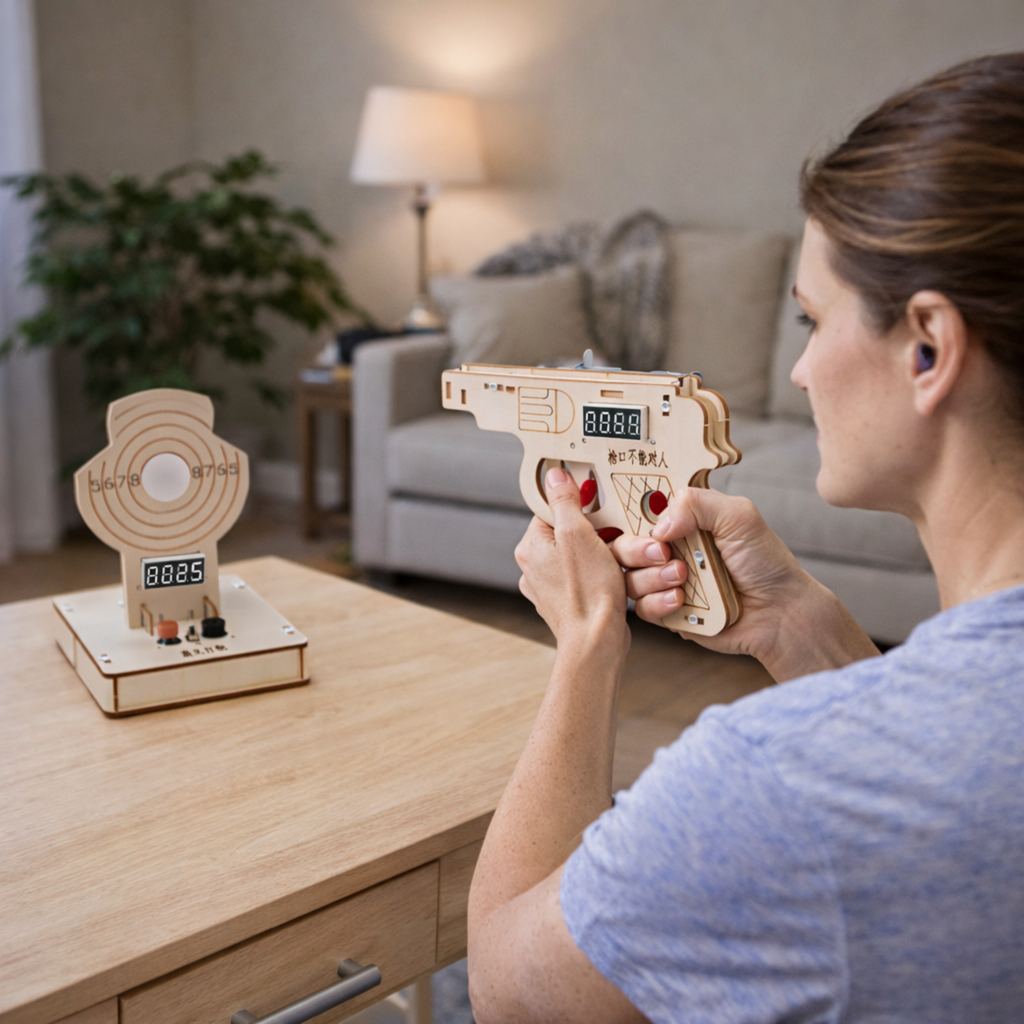 DIY Laser Target Shooting Model Kit – Physics STEM Science Educational Toy for Kids Experimental Learning and Engineering Practice