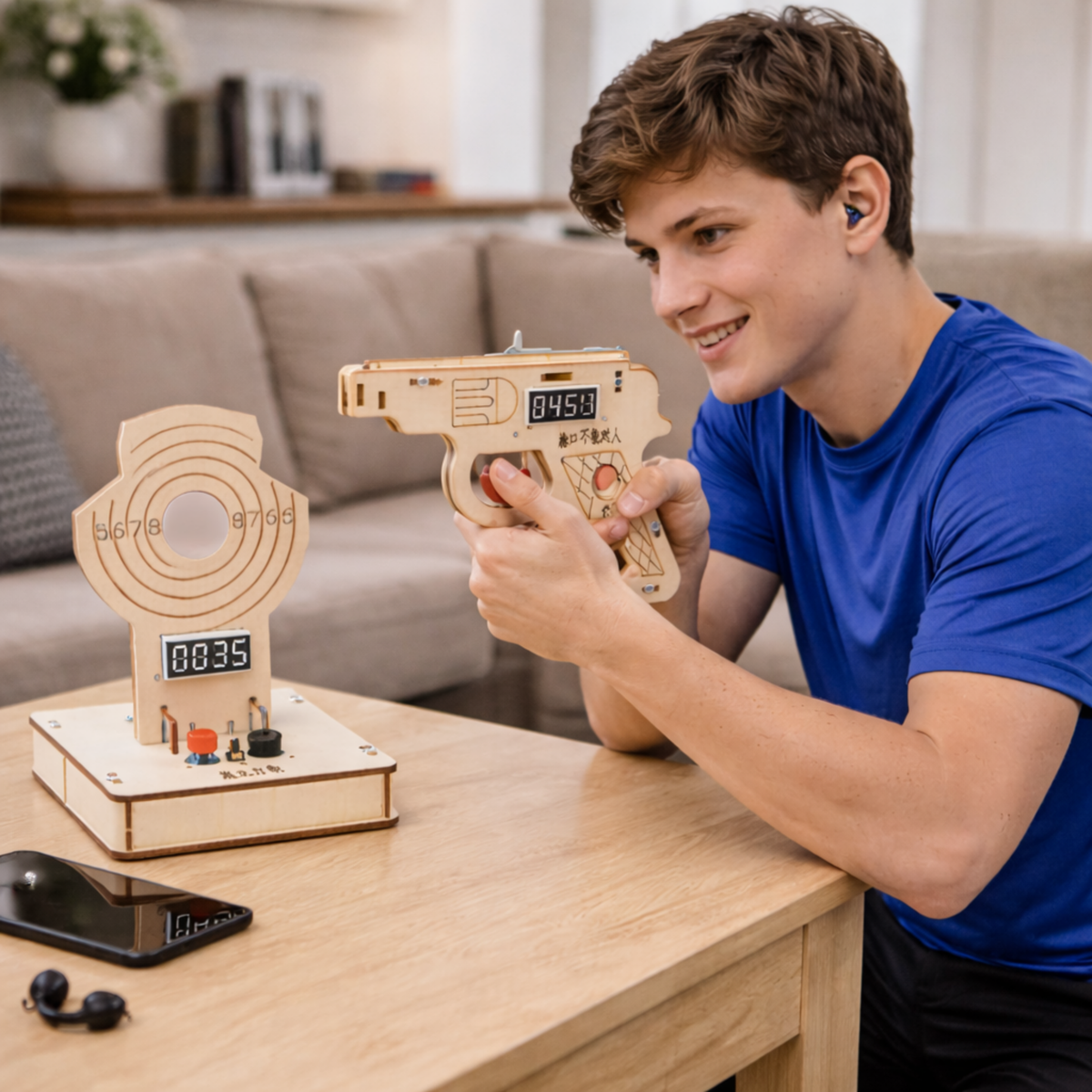DIY Laser Target Shooting Model Kit – Physics STEM Science Educational Toy for Kids Experimental Learning and Engineering Practice