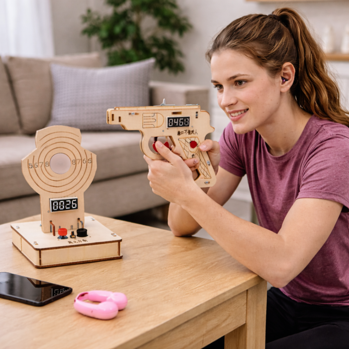 DIY Laser Target Shooting Model Kit – Physics STEM Science Educational Toy for Kids Experimental Learning and Engineering Practice