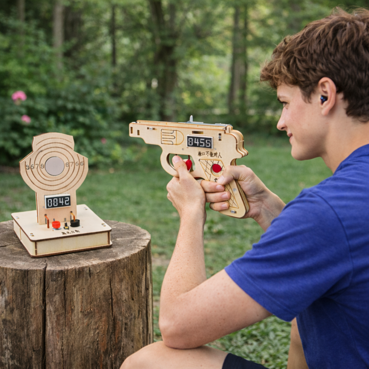 DIY Laser Target Shooting Model Kit – Physics STEM Science Educational Toy for Kids Experimental Learning and Engineering Practice