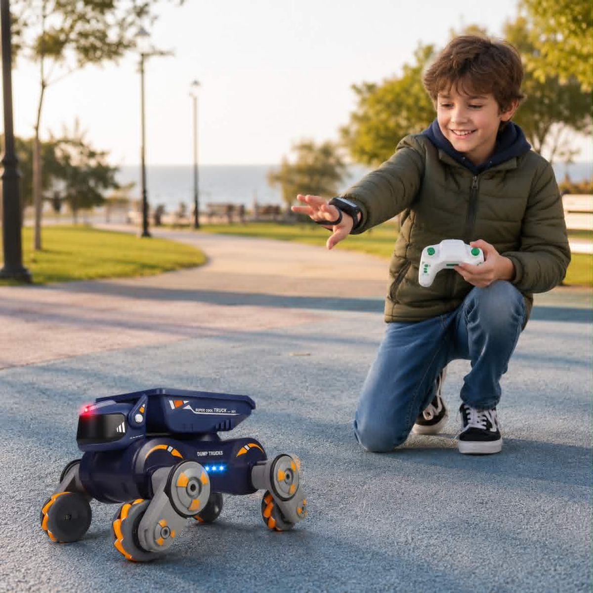 RC Robot Dog Toy - Interactive Electronic Pet with Singing Dancing and Follow Mode, Smart Gift Toy for Kids Entertainment and Learning