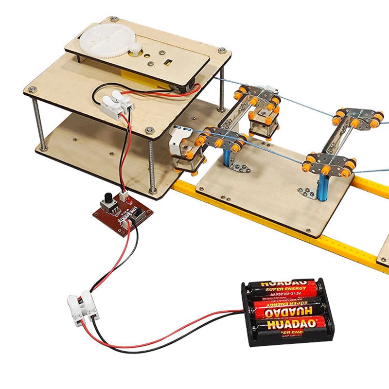 Cable Car Model Kit System Model- DIY Science Educational Toy with Physics Learning, Creative Building Set for Kids