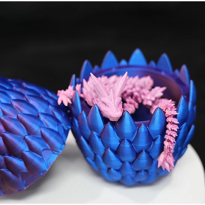 Printed Easter Crystal Dragon Egg – 3D Egg Toy for Enchanting Desktop Ornament, Easter Sculpture, and Magical Gift for Kids