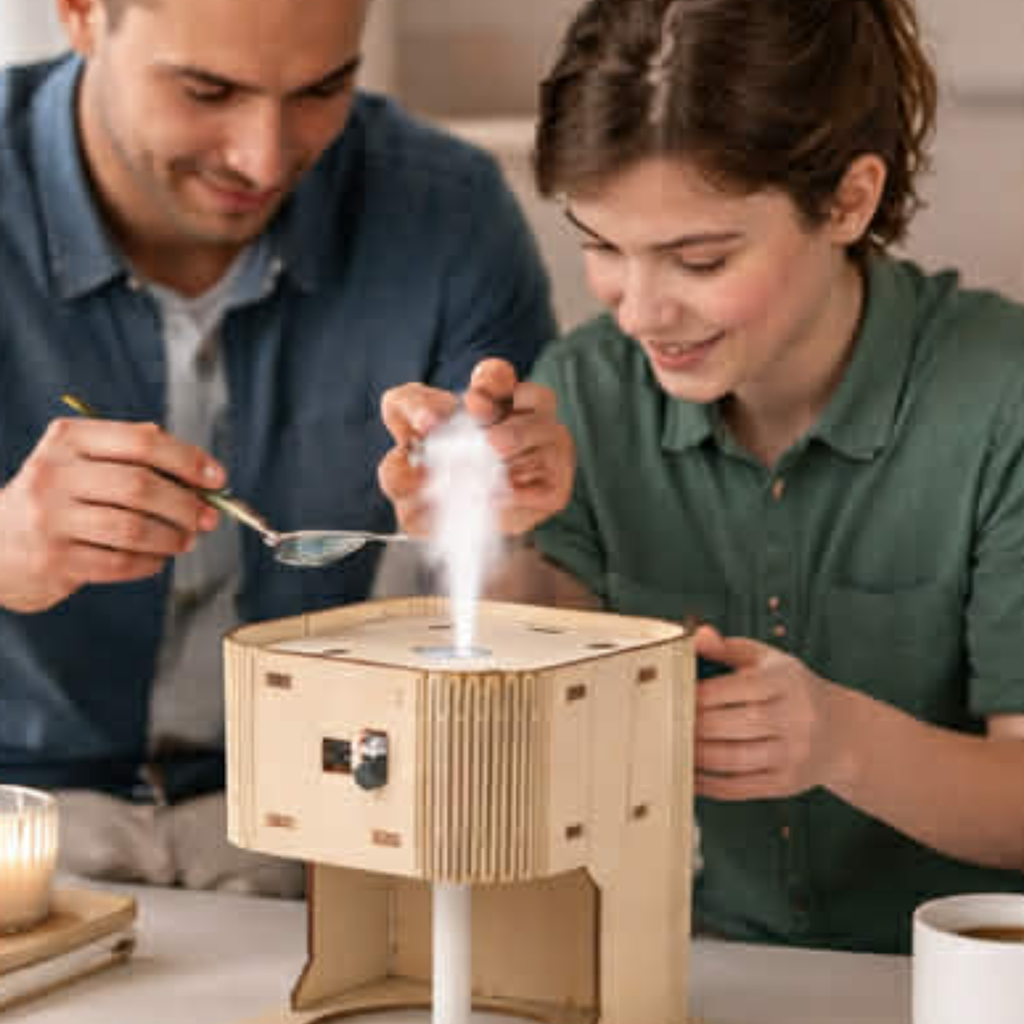 DIY Scientific Experiment Humidifier Model Kit – Handmade Wooden STEM Science Teaching Aid for Children Educational Projects