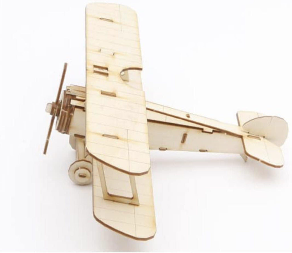 DIY Wooden Aircraft Puzzle Model Kit – Small 3D Plane Assembly Toy for Adults, Birthday, Halloween and Christmas Gift Ideas