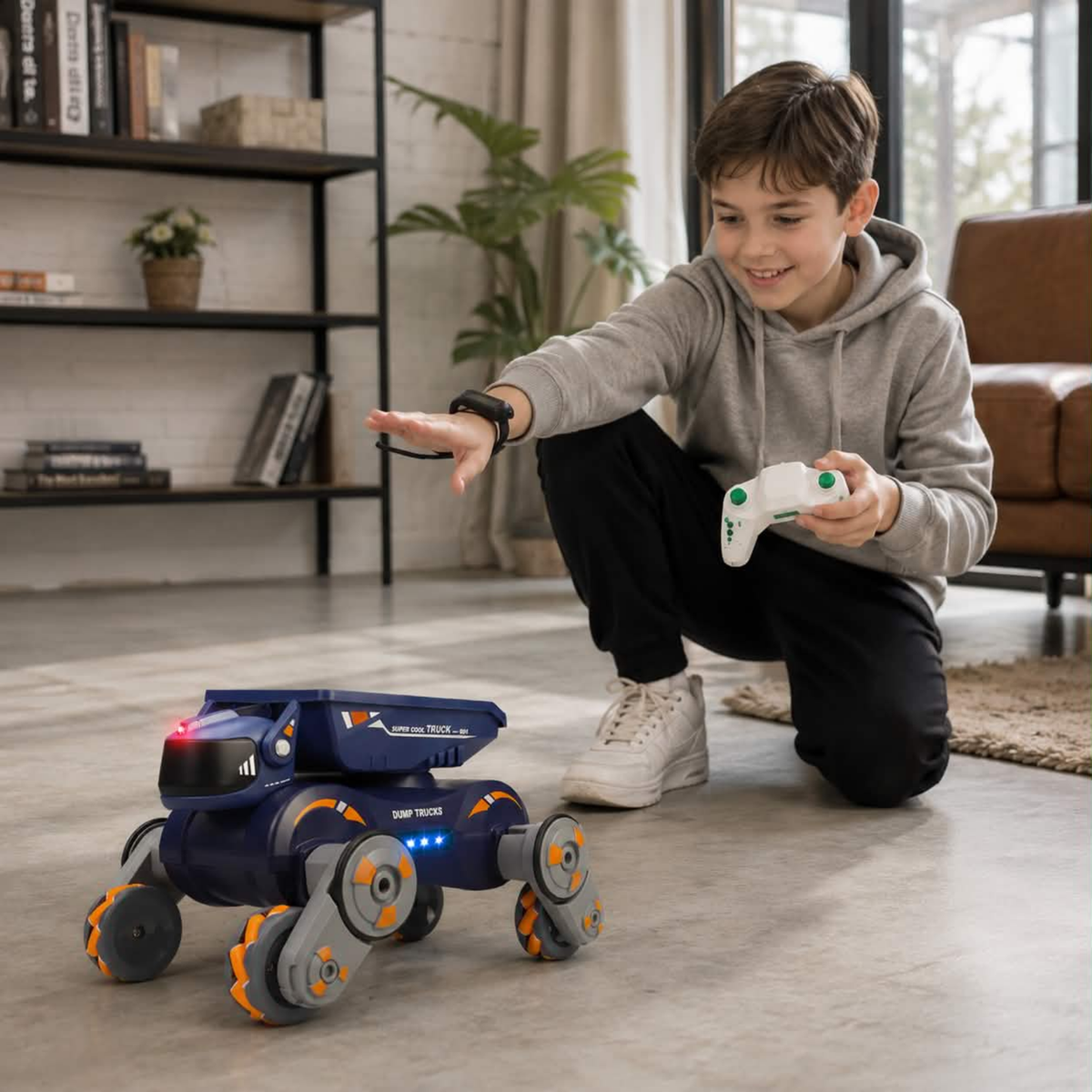RC Robot Dog Toy - Interactive Electronic Pet with Singing Dancing and Follow Mode, Smart Gift Toy for Kids Entertainment and Learning