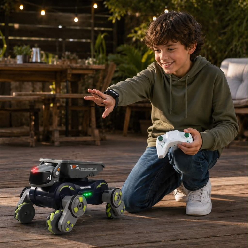 RC Robot Dog Toy - Interactive Electronic Pet with Singing Dancing and Follow Mode, Smart Gift Toy for Kids Entertainment and Learning