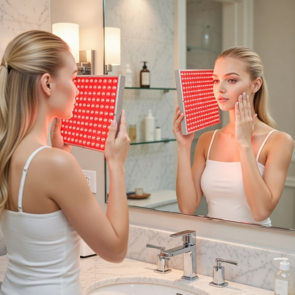 Red Light Therapy Panel – 45W 225 LED Facial Anti-Aging and Body Pain Relief Lamp for Home Physical Therapy