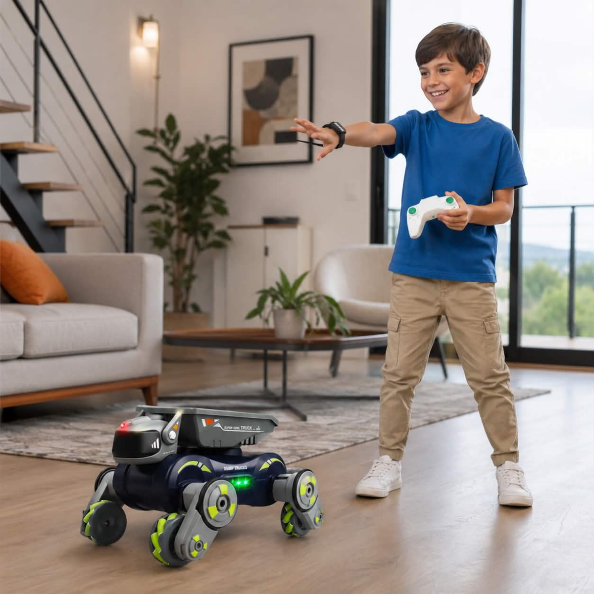 RC Robot Dog Toy - Interactive Electronic Pet with Singing Dancing and Follow Mode, Smart Gift Toy for Kids Entertainment and Learning