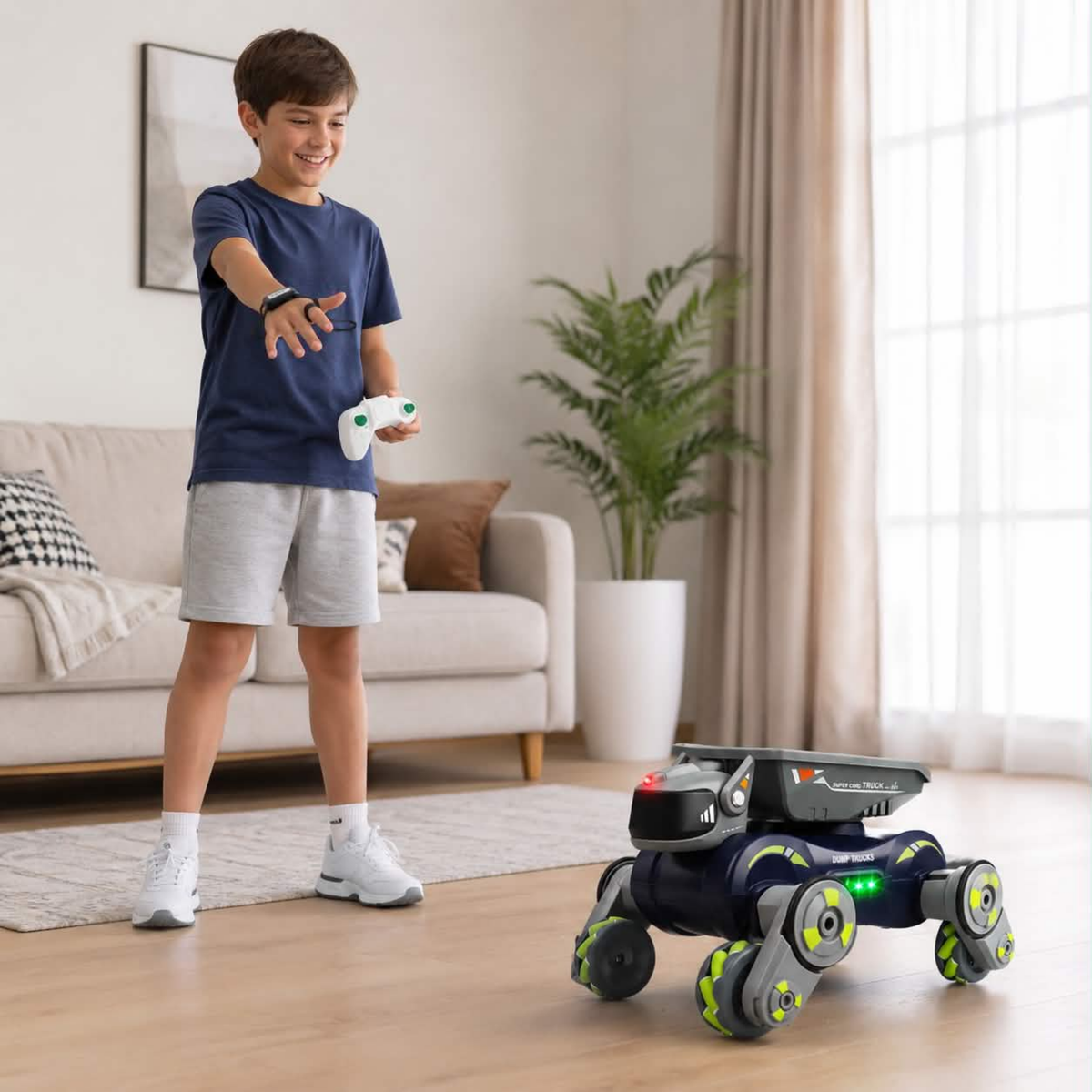 RC Robot Dog Toy - Interactive Electronic Pet with Singing Dancing and Follow Mode, Smart Gift Toy for Kids Entertainment and Learning
