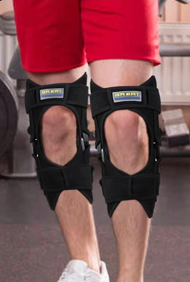 Adjustable Spring Knee Brace Support - Joint Stabilizer with Rebound Power, Pain Relief Protection for Walking and Sports