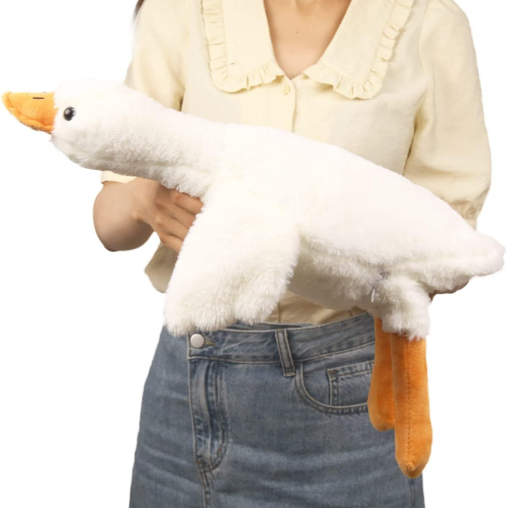 White Goose Plush Pillow Toy – Cute Soft Stuffed Animal Doll for Children, Gifts and Cozy Home Decor