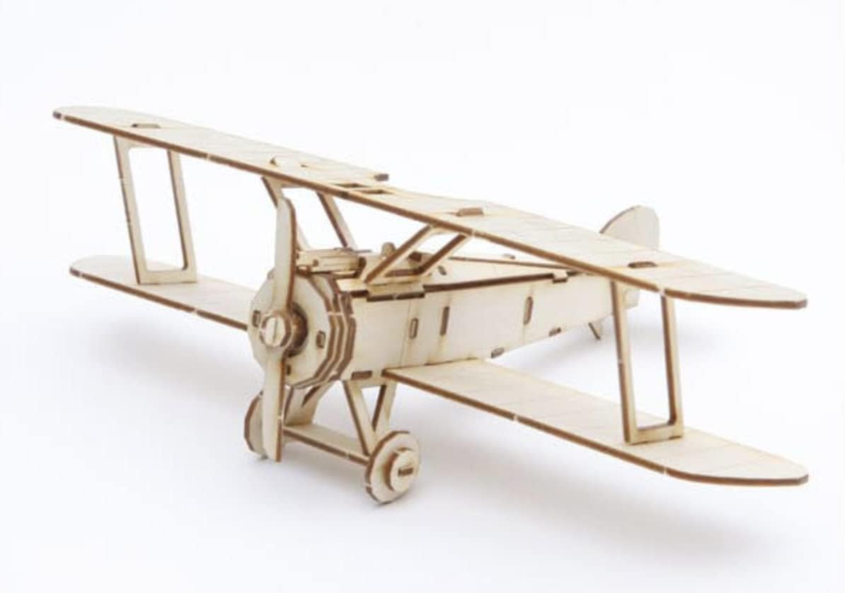 DIY Wooden Aircraft Puzzle Model Kit – Small 3D Plane Assembly Toy for Adults, Birthday, Halloween and Christmas Gift Ideas