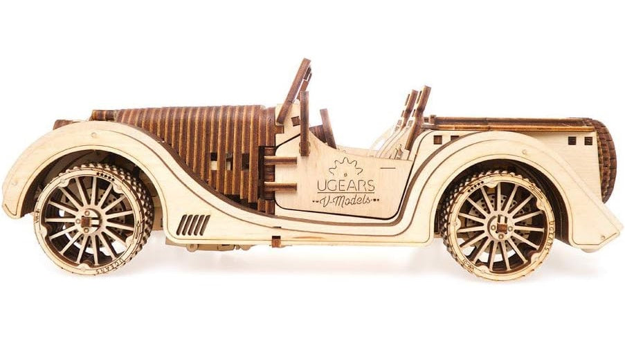 Vintage Classic Car Wooden Puzzle – Creative DIY 3D Science Experiment Toy for Children’s Learning and Play
