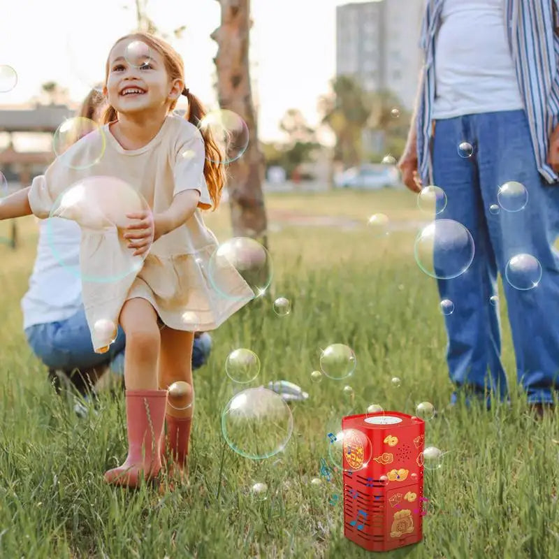 Musical Automatic Bubble Machine with Lights – Automatic Electric Toy for Kids' Outdoor Fun, Bubbles & Entertainment