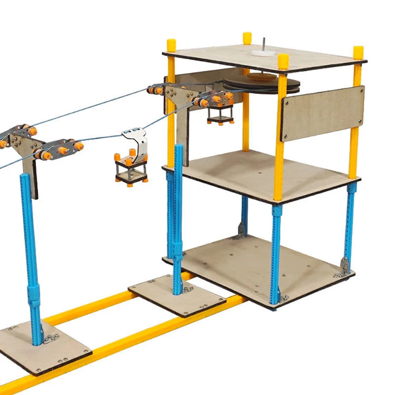 Cable Car Model Kit System Model- DIY Science Educational Toy with Physics Learning, Creative Building Set for Kids
