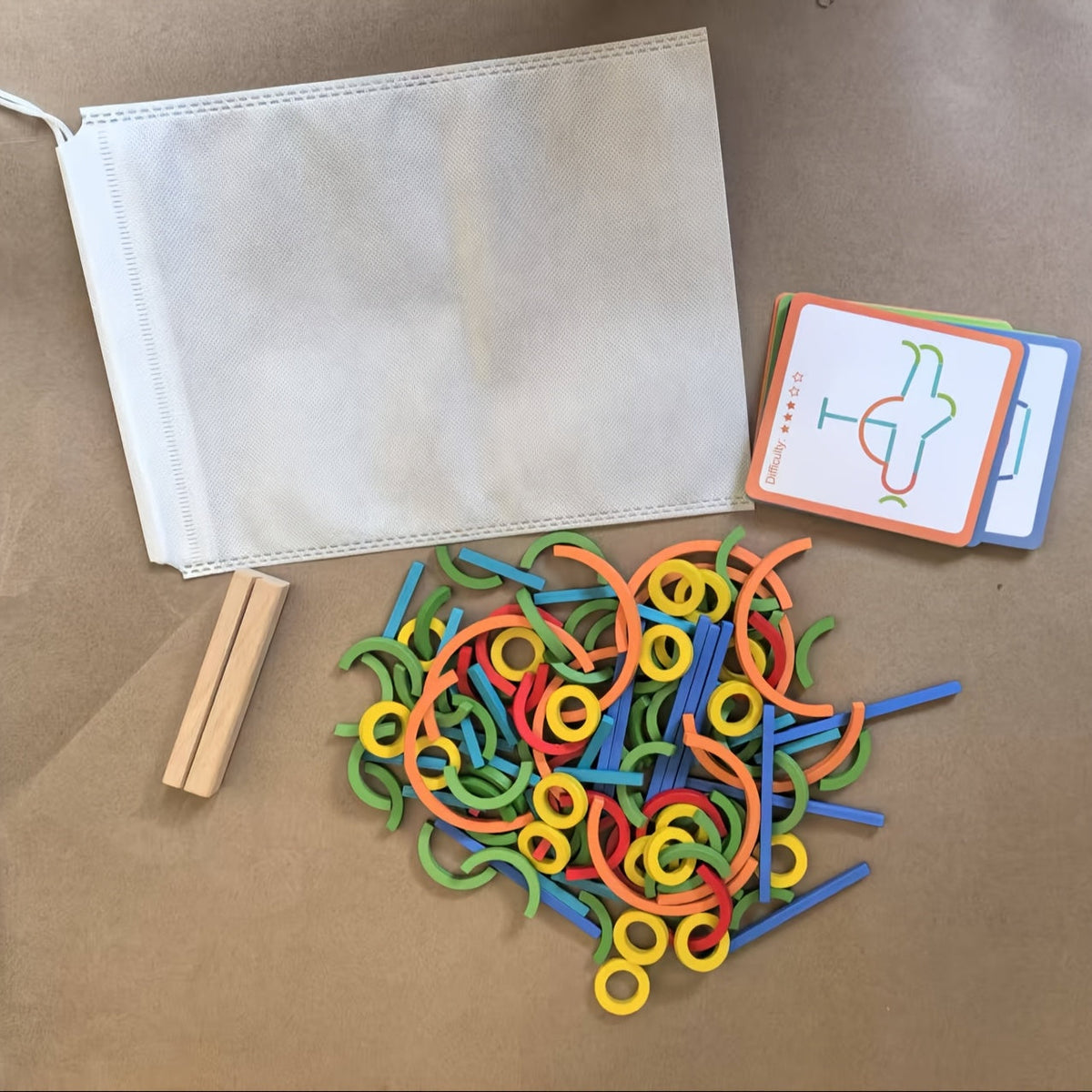 Creative Educational Building Sticks – Toddler Learning Toys for Fine Motor Skills, Color Recognition & Shape Creation