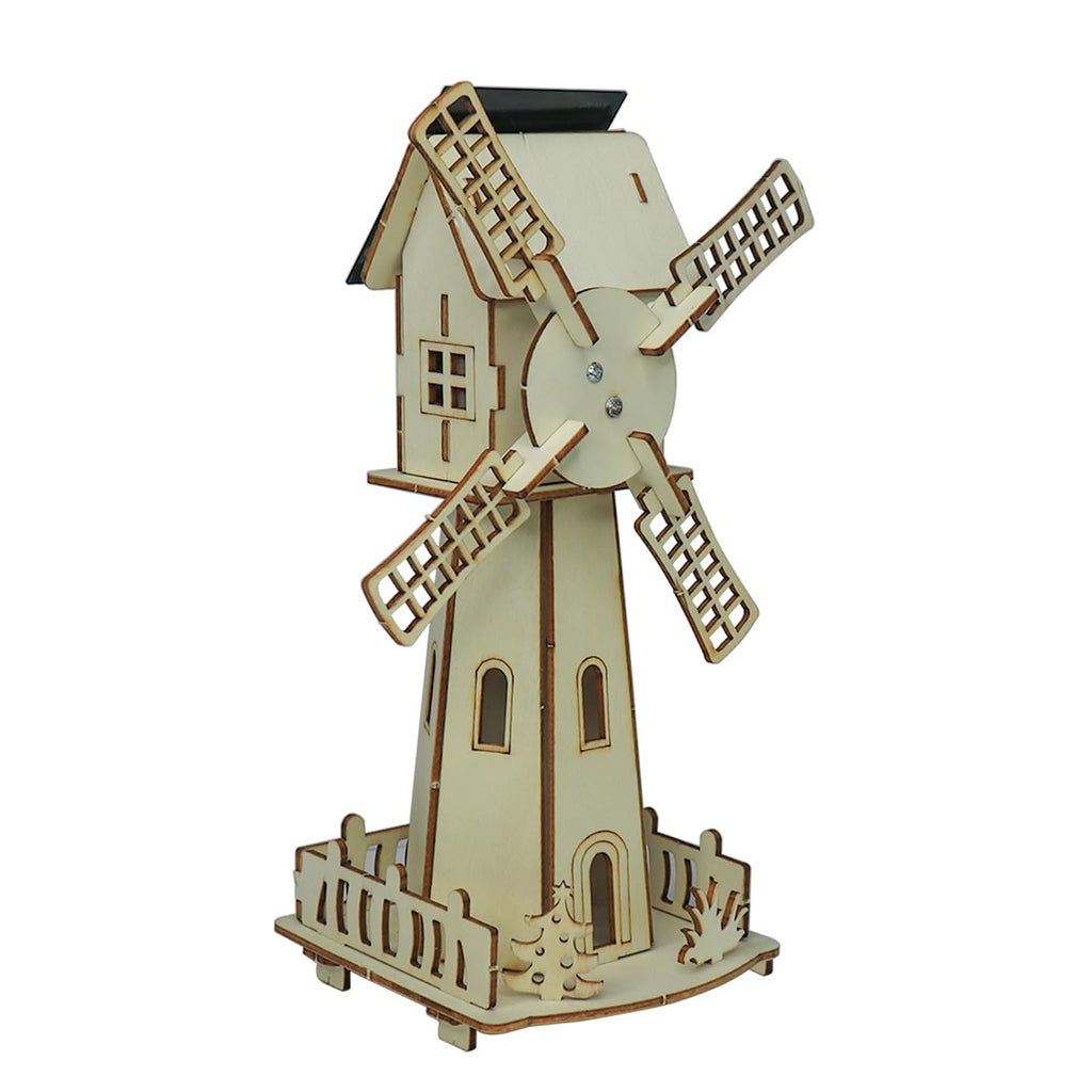 Solar Windmill Puzzle STEM Kit – 3D DIY Physics Educational Toy with Solar Power Technology Experiment for Kids Learning