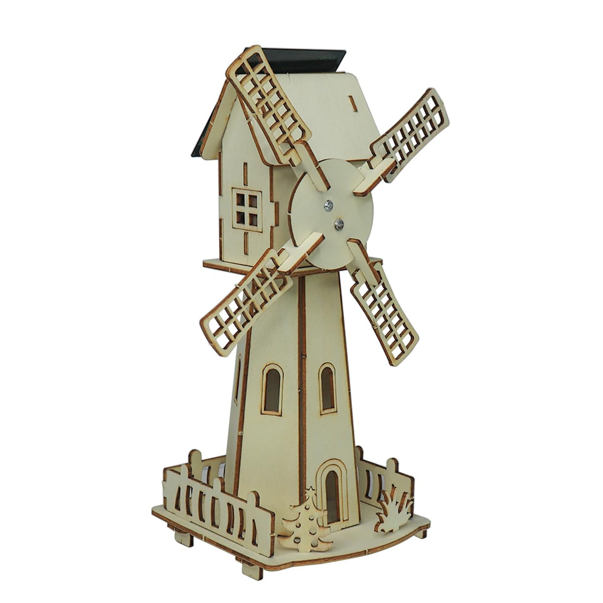 Solar Windmill Puzzle STEM Kit – 3D DIY Physics Educational Toy with Solar Power Technology Experiment for Kids Learning