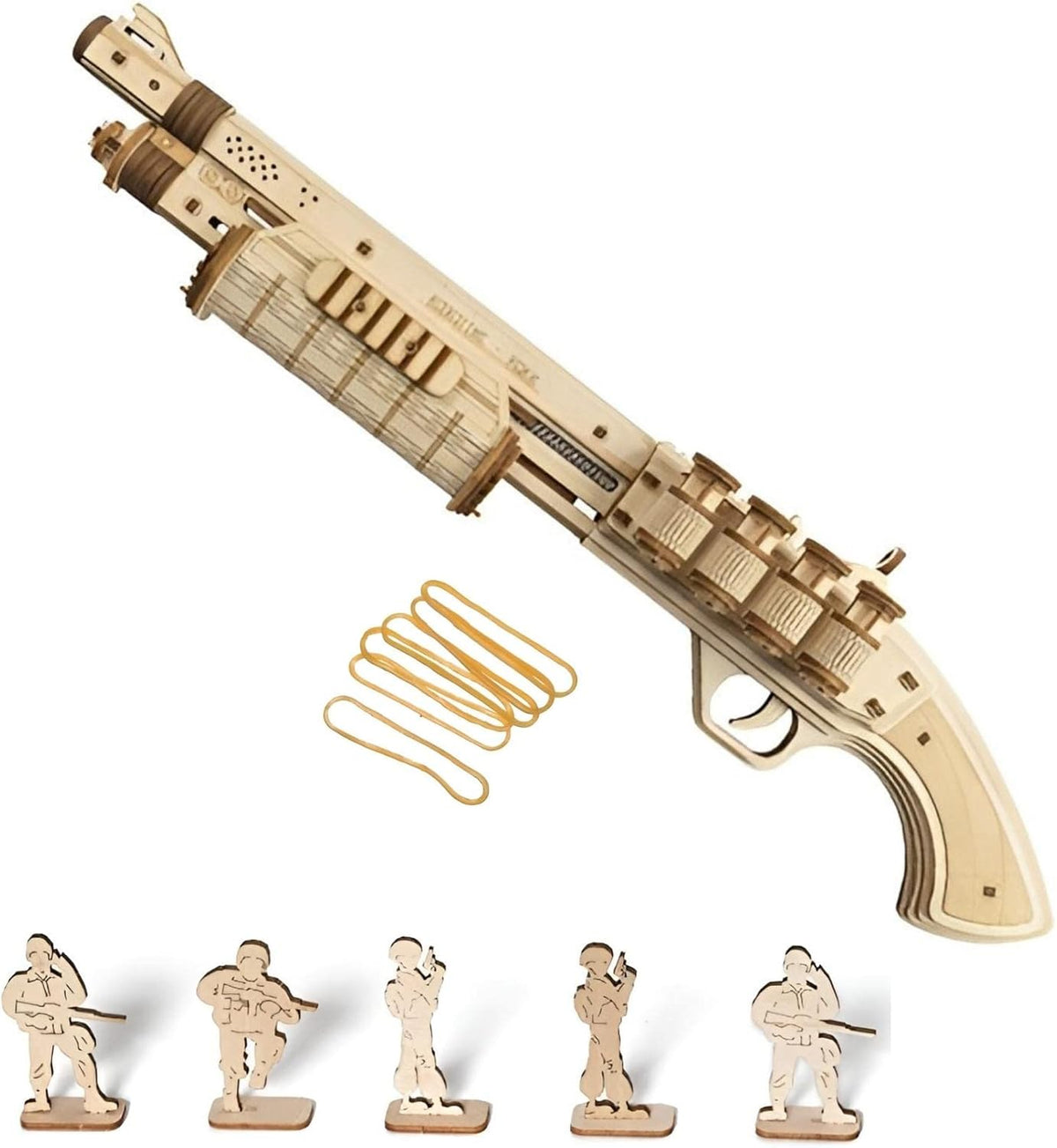 Corsac M60 3D Wooden Puzzle Toy Gun – Mechanical DIY Building Model Kit for Teens 14+ and Christmas Gifts