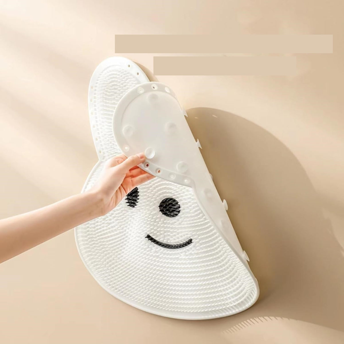 Rabbit Shape Silicone Foot Massage Mat – Wall Mounted Non-Slip Shower Foot Massager with Suction Cups for Deep Cleansing Relaxation