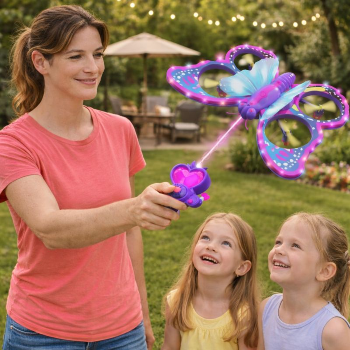 Butterfly Remote Control Mini Drone Toy – 2.4GHz RC Glitter Quadcopter with Gravity Sensor, Glitter Flying Toy for Kids, Fun Indoor Outdoor Children Gift