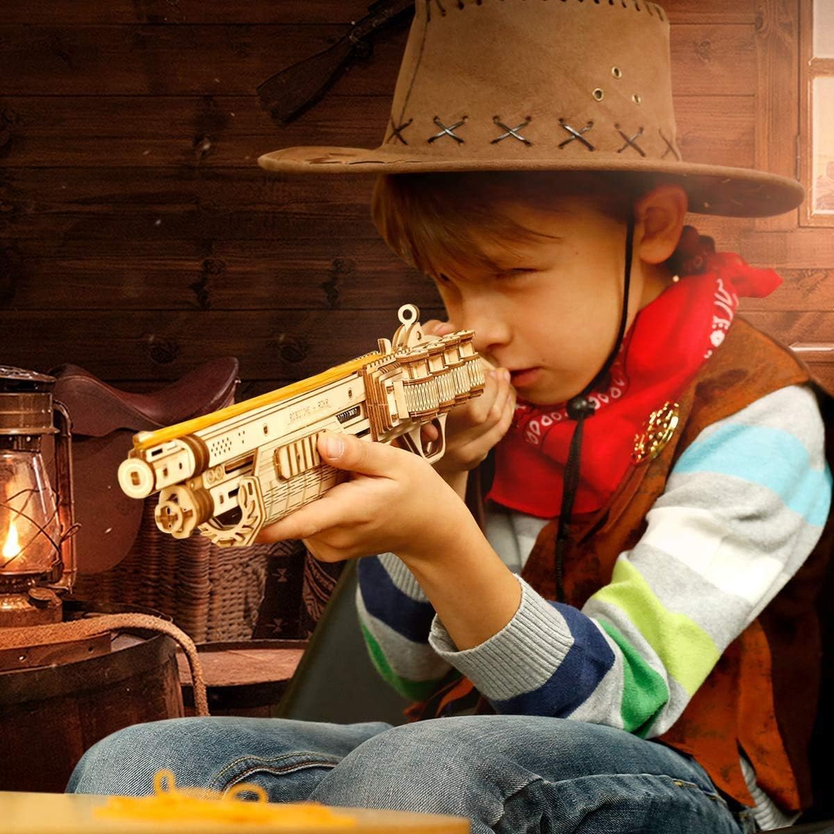 Corsac M60 3D Wooden Puzzle Toy Gun – Mechanical DIY Building Model Kit for Teens 14+ and Christmas Gifts