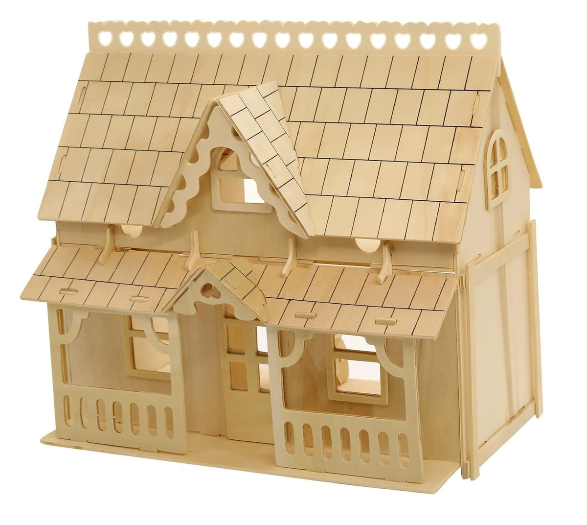Wooden Miniature Dollhouse Puzzle – DIY Assembled 3D Doll House Model Kit for Girls and Creative Play