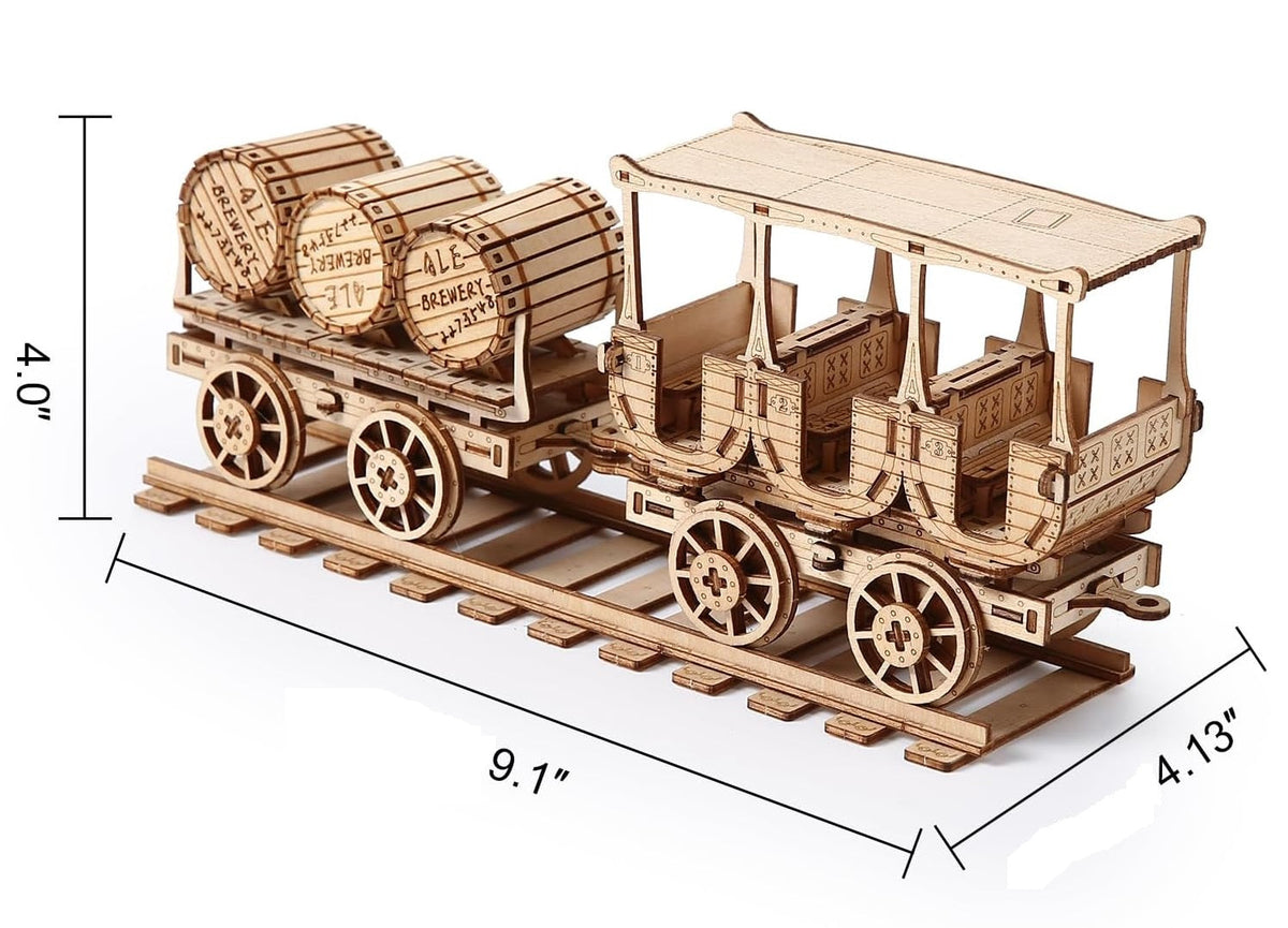 Wine Truck 3D Wooden Puzzle – DIY Brain Teaser Model Kit for Birthday and Christmas Gifts for Adults