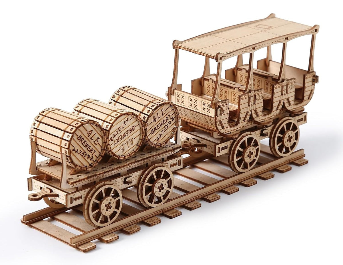 Wine Truck 3D Wooden Puzzle – DIY Brain Teaser Model Kit for Birthday and Christmas Gifts for Adults