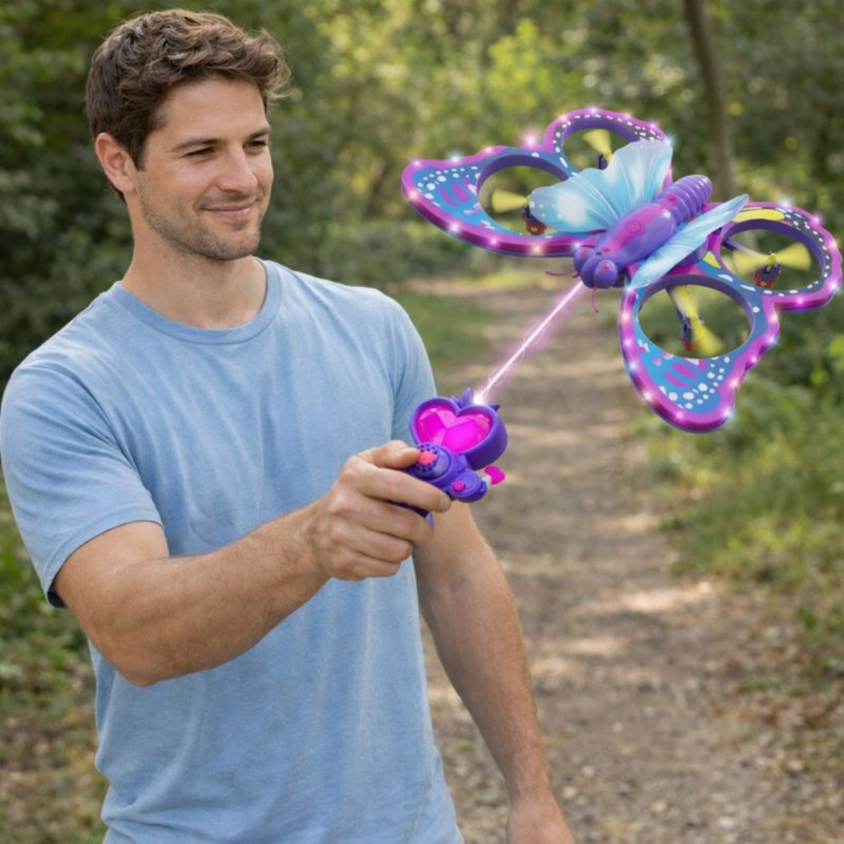 Butterfly Remote Control Mini Drone Toy – 2.4GHz RC Glitter Quadcopter with Gravity Sensor, Glitter Flying Toy for Kids, Fun Indoor Outdoor Children Gift