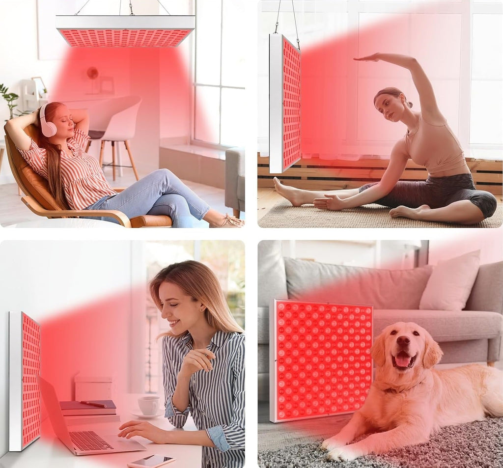 Red Light Therapy Panel – 45W 225 LED Facial Anti-Aging and Body Pain Relief Lamp for Home Physical Therapy