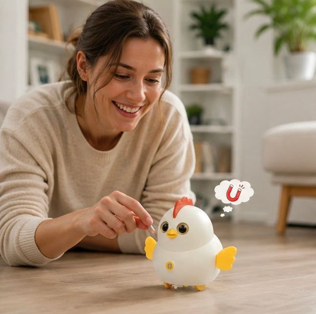 Magnetic Walking Chick Toy - Interactive Electric Chicken for Toddlers, Developmental Learning and Fun Educational Playtime