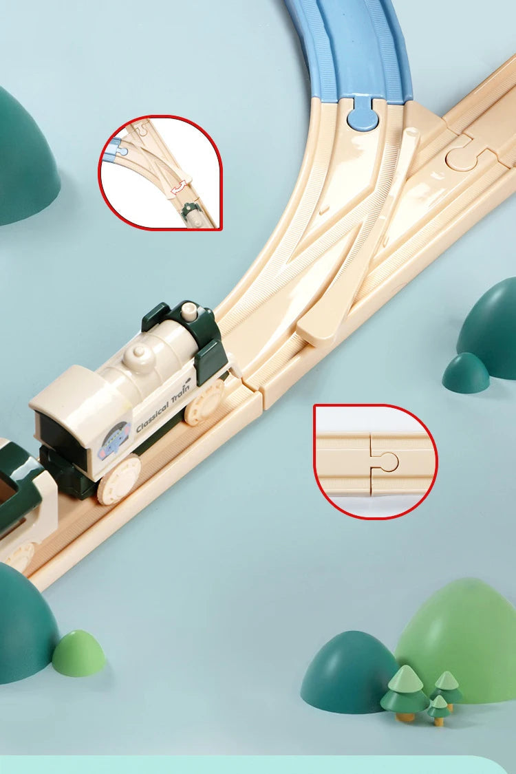 DIY Electric Christmas Railway Track Set – Creative Building Block Puzzle Toy for Kids featuring Assembled Action for the Ultimate Holiday Gift