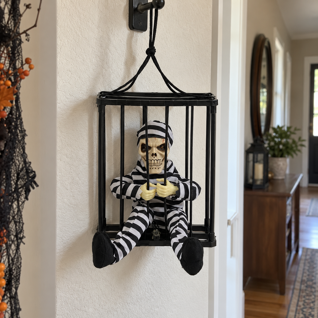 Scary Skeleton Prisoner Halloween Decoration