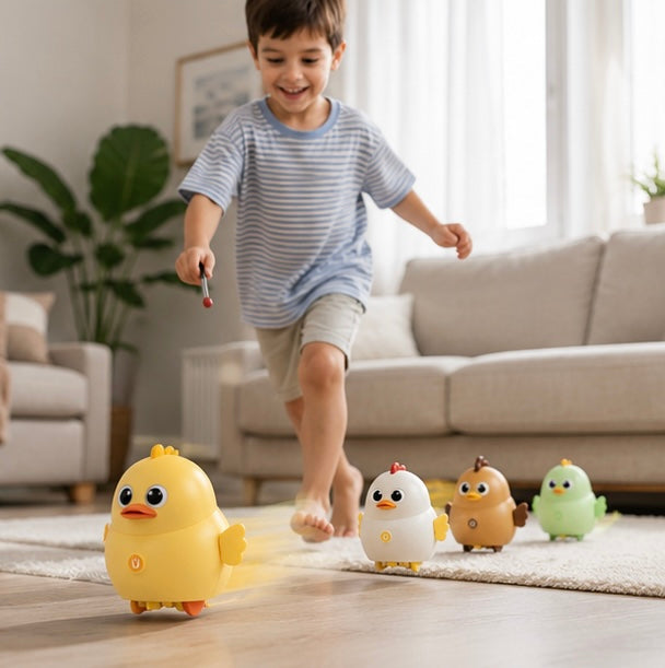 Magnetic Walking Chick Toy - Interactive Electric Chicken for Toddlers, Developmental Learning and Fun Educational Playtime