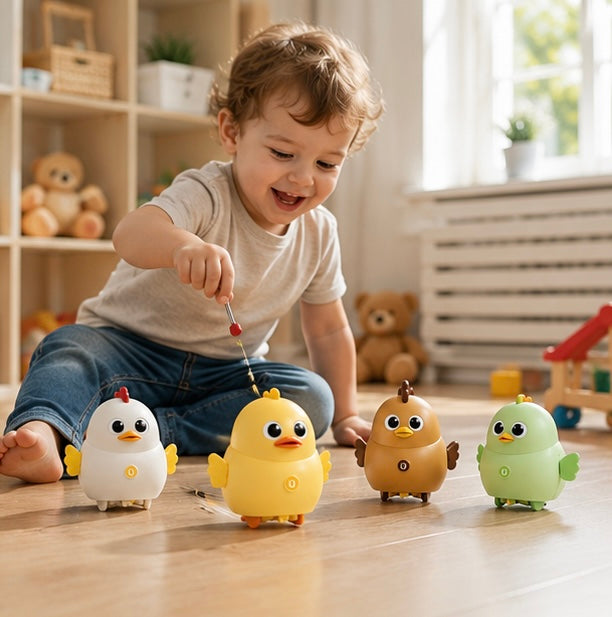 Magnetic Walking Chick Toy - Interactive Electric Chicken for Toddlers, Developmental Learning and Fun Educational Playtime