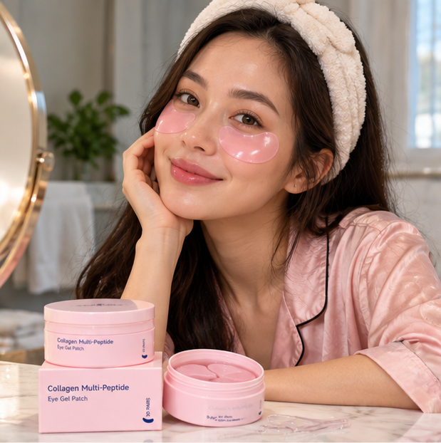 Collagen Peptide Eye Gel Patches – Firming Hydrating Treatment for Wrinkles, Fine Lines, Dark Circles and Under-Eye Rejuvenation