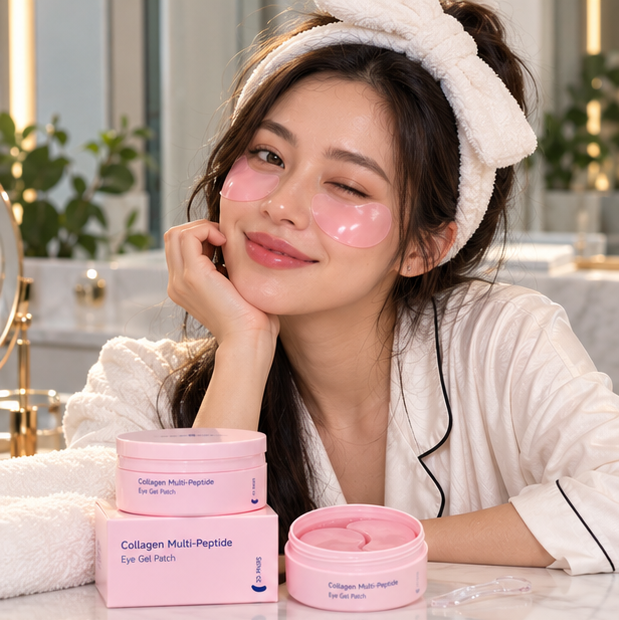Collagen Peptide Eye Gel Patches – Firming Hydrating Treatment for Wrinkles, Fine Lines, Dark Circles and Under-Eye Rejuvenation
