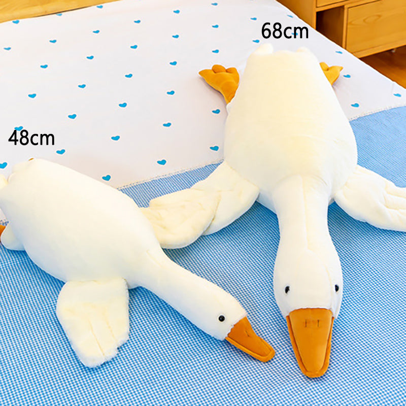 White Goose Plush Pillow Toy – Cute Soft Stuffed Animal Doll for Children, Gifts and Cozy Home Decor