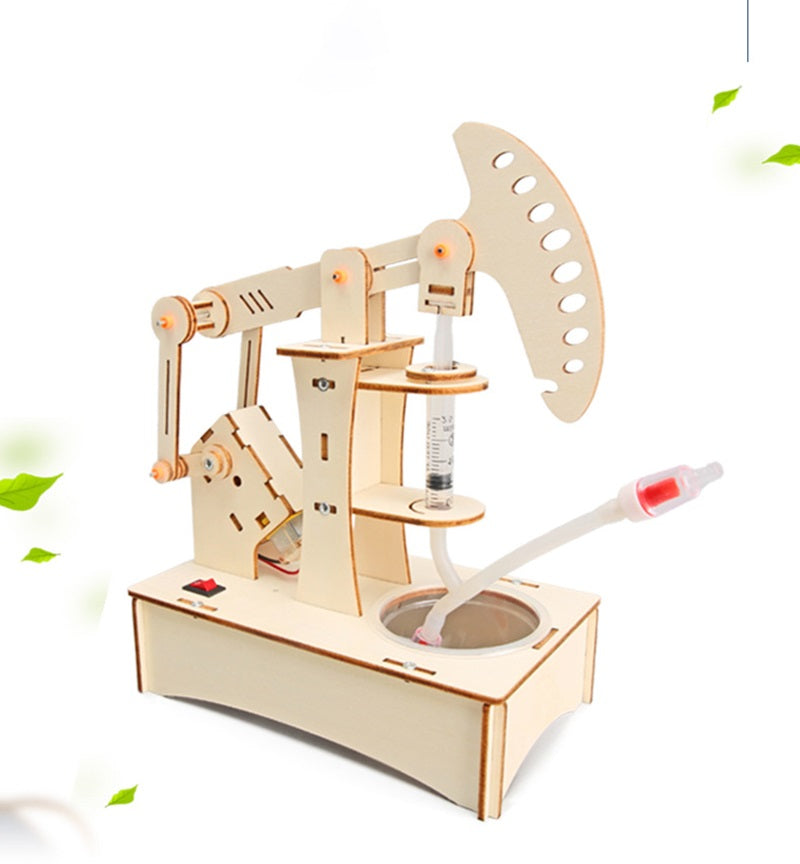 DIY Pumping Unit Assembly Model Kit – Water Pump Experiment STEM Technology Puzzle Toy for Kids Educational Gifts