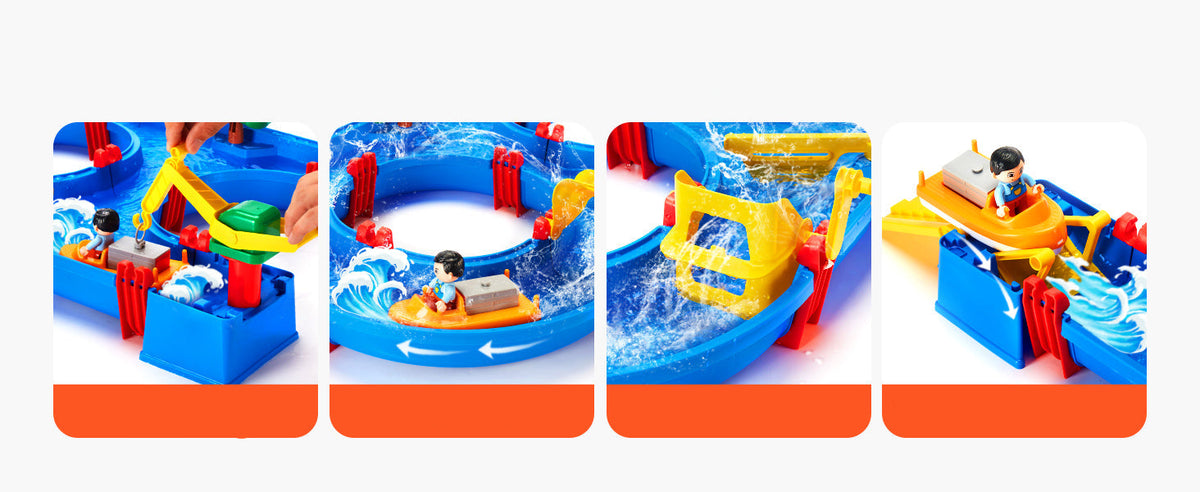 Outdoor Kids Water Play Table Set - Beach Toy with 39 Accessories, Interactive Summer Water Activity Playset for Children Fun Learning