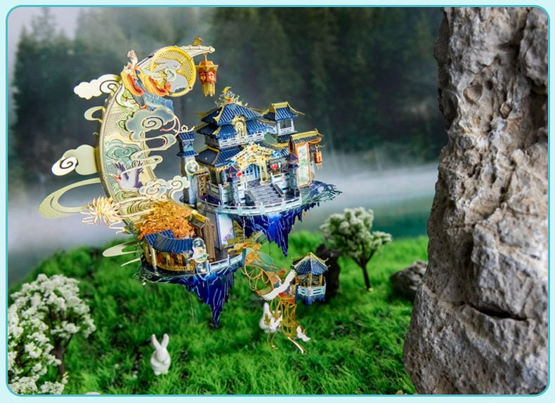 Metal Puzzle Moon Palace Model Kit – MU 3D Laser Cut DIY Jigsaw Assembly Toy for Adults Creative Collectible Gift