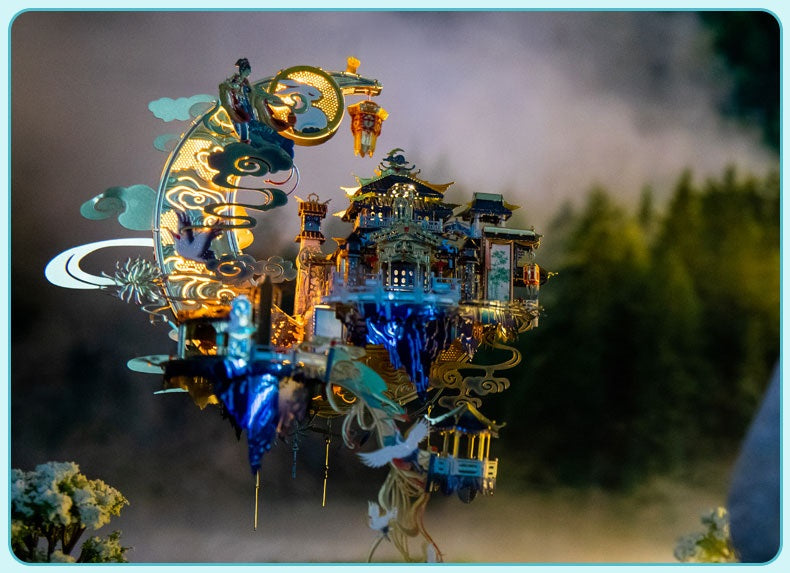 Metal Puzzle Moon Palace Model Kit – MU 3D Laser Cut DIY Jigsaw Assembly Toy for Adults Creative Collectible Gift