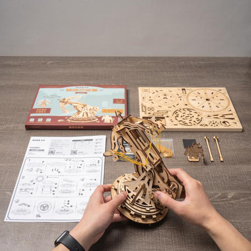 Wooden Puzzle Siege Weapons Set – 3D Medieval War Strategy Assembly Toy for Kids, Teens and Adults